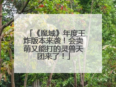 《魔域》年度王炸版本来袭！会卖萌又能打的灵兽天团来了！