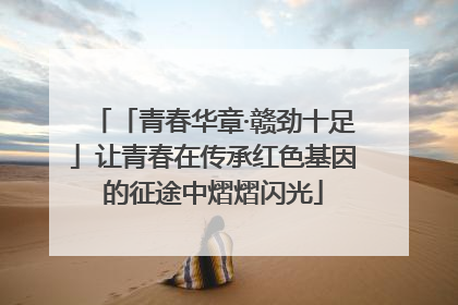 「青春华章·赣劲十足」让青春在传承红色基因的征途中熠熠闪光
