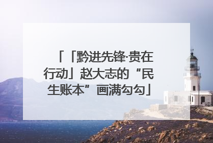 「黔进先锋·贵在行动」赵大志的“民生账本”画满勾勾