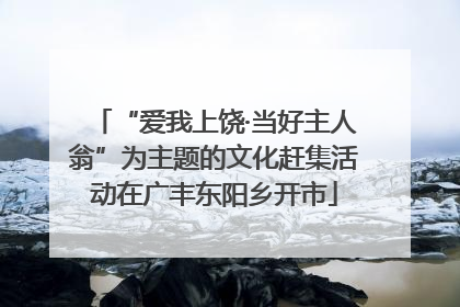 “爱我上饶·当好主人翁”为主题的文化赶集活动在广丰东阳乡开市
