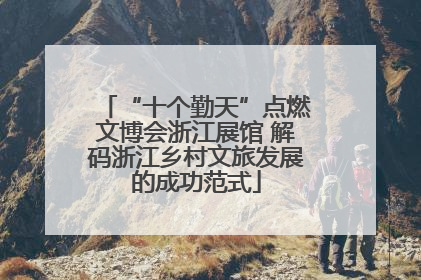 “十个勤天”点燃文博会浙江展馆 解码浙江乡村文旅发展的成功范式