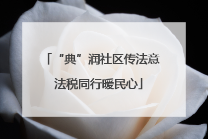 “典”润社区传法意 法税同行暖民心