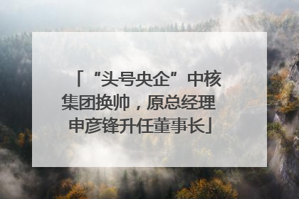 “头号央企”中核集团换帅，原总经理申彦锋升任董事长