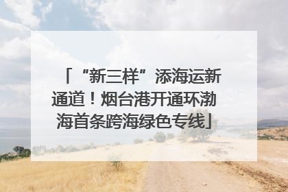 “新三样”添海运新通道！烟台港开通环渤海首条跨海绿色专线