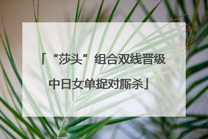 “莎头”组合双线晋级 中日女单捉对厮杀