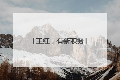 王红，有新职务