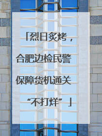 烈日炙烤，合肥边检民警保障货机通关“不打烊”