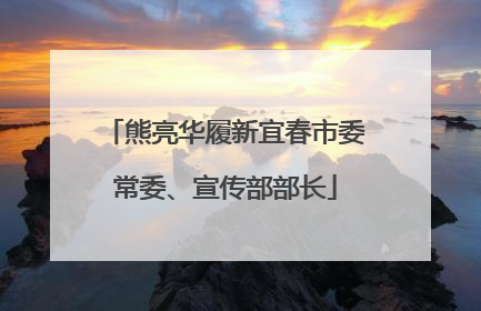 熊亮华履新宜春市委常委、宣传部部长