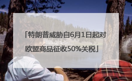 特朗普威胁自6月1日起对欧盟商品征收50%关税