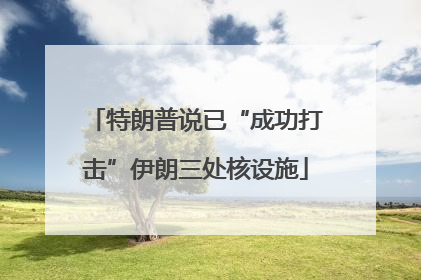 特朗普说已“成功打击”伊朗三处核设施