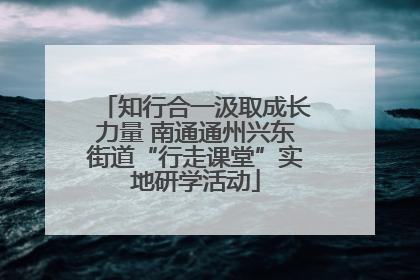 知行合一汲取成长力量 南通通州兴东街道“行走课堂”实地研学活动