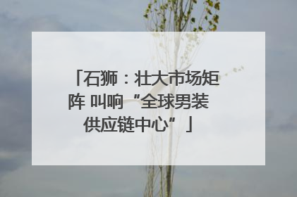 石狮：壮大市场矩阵 叫响“全球男装供应链中心”