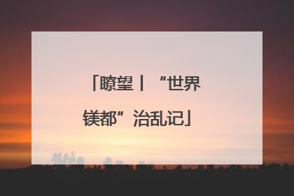瞭望丨“世界镁都”治乱记