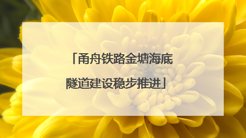 甬舟铁路金塘海底隧道建设稳步推进