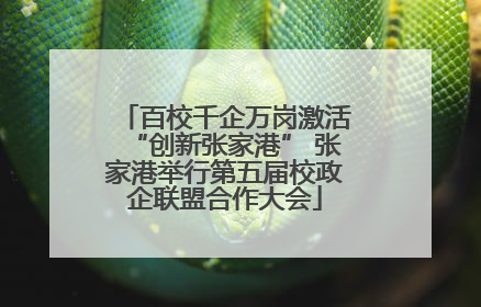 百校千企万岗激活“创新张家港” 张家港举行第五届校政企联盟合作大会