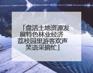 盘活土地资源发展特色林业经济 荔枝园里游客欢声笑语采摘忙
