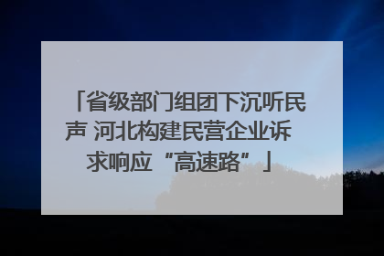 省级部门组团下沉听民声 河北构建民营企业诉求响应“高速路”