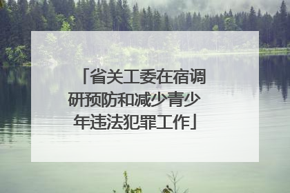 省关工委在宿调研预防和减少青少年违法犯罪工作