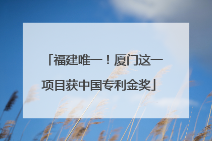 福建唯一！厦门这一项目获中国专利金奖