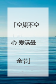 空巢不空心 爱满母亲节