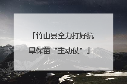竹山县全力打好抗旱保苗“主动仗”