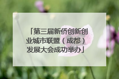 第三届新侨创新创业城市联盟（成都）发展大会成功举办