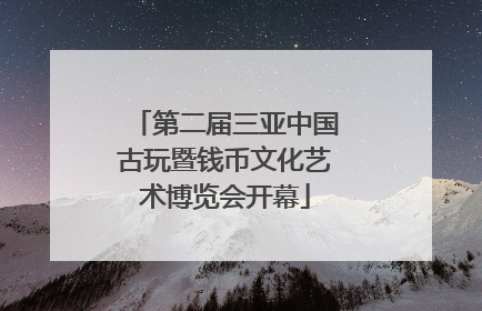 第二届三亚中国古玩暨钱币文化艺术博览会开幕
