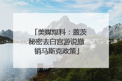 美媒爆料：盖茨秘密去白宫游说撤销马斯克政策