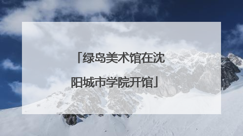 绿岛美术馆在沈阳城市学院开馆