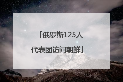 俄罗斯125人代表团访问朝鲜