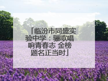 临汾市同盛实验中学：骊歌唱响青春志 金榜题名正当时