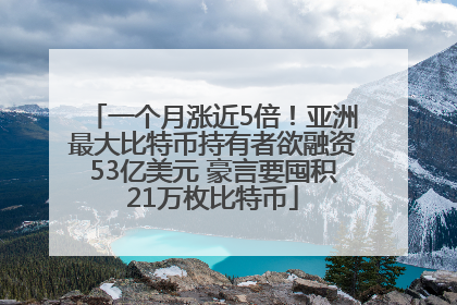 一个月涨近5倍！亚洲最大比特币持有者欲融资53亿美元 豪言要囤积21万枚比特币