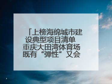上榜海绵城市建设典型项目清单 重庆大田湾体育场既有“弹性”又会“呼吸”