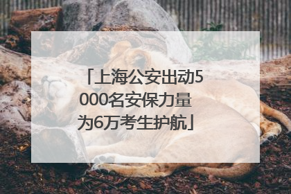上海公安出动5000名安保力量为6万考生护航