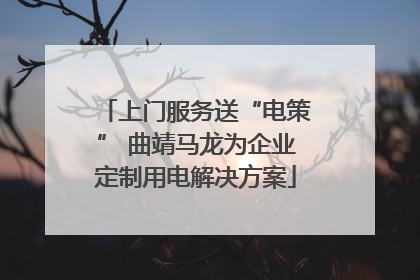 上门服务送“电策” 曲靖马龙为企业定制用电解决方案