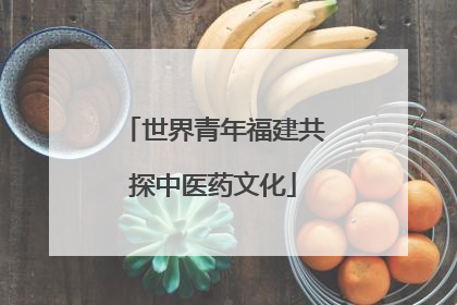 世界青年福建共探中医药文化