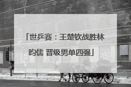 世乒赛：王楚钦战胜林昀儒 晋级男单四强