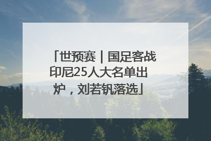 世预赛｜国足客战印尼25人大名单出炉，刘若钒落选