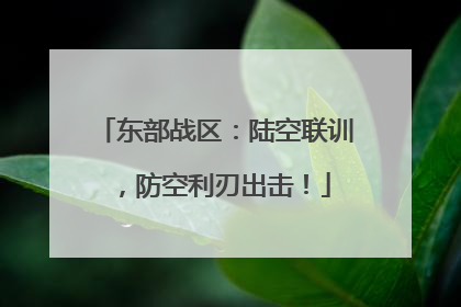 东部战区：陆空联训，防空利刃出击！