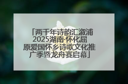 两千年诗韵汇溆浦 2025湖南·怀化屈原爱国怀乡诗歌文化推广季暨龙舟赛启幕