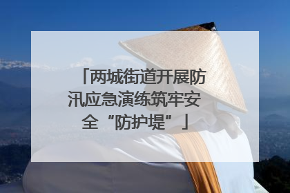 两城街道开展防汛应急演练筑牢安全“防护堤”