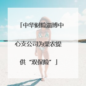 中华财险淄博中心支公司为果农提供“双保险”