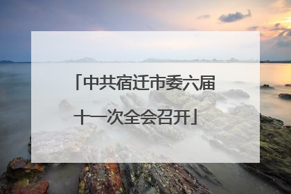 中共宿迁市委六届十一次全会召开