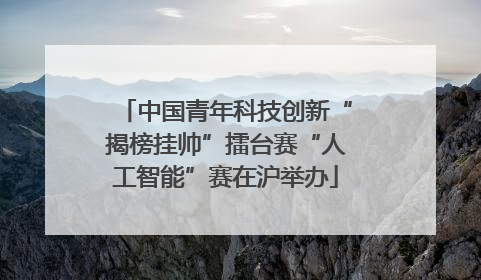中国青年科技创新“揭榜挂帅”擂台赛“人工智能”赛在沪举办
