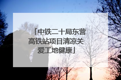中铁二十局东营高铁站项目清凉关爱工地健康