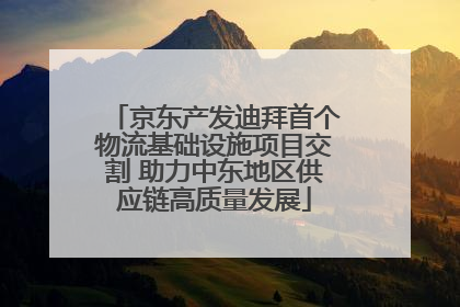 京东产发迪拜首个物流基础设施项目交割 助力中东地区供应链高质量发展