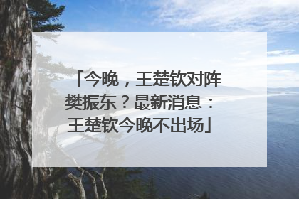 今晚，王楚钦对阵樊振东？最新消息：王楚钦今晚不出场