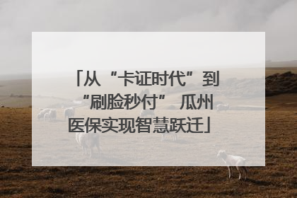 从“卡证时代”到“刷脸秒付” 瓜州医保实现智慧跃迁