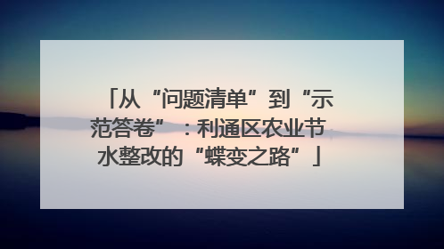 从“问题清单”到“示范答卷”：利通区农业节水整改的“蝶变之路”