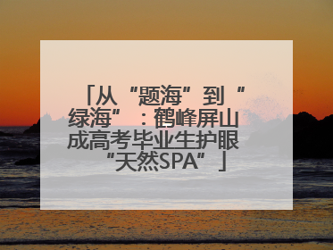 从“题海”到“绿海”：鹤峰屏山成高考毕业生护眼“天然SPA”